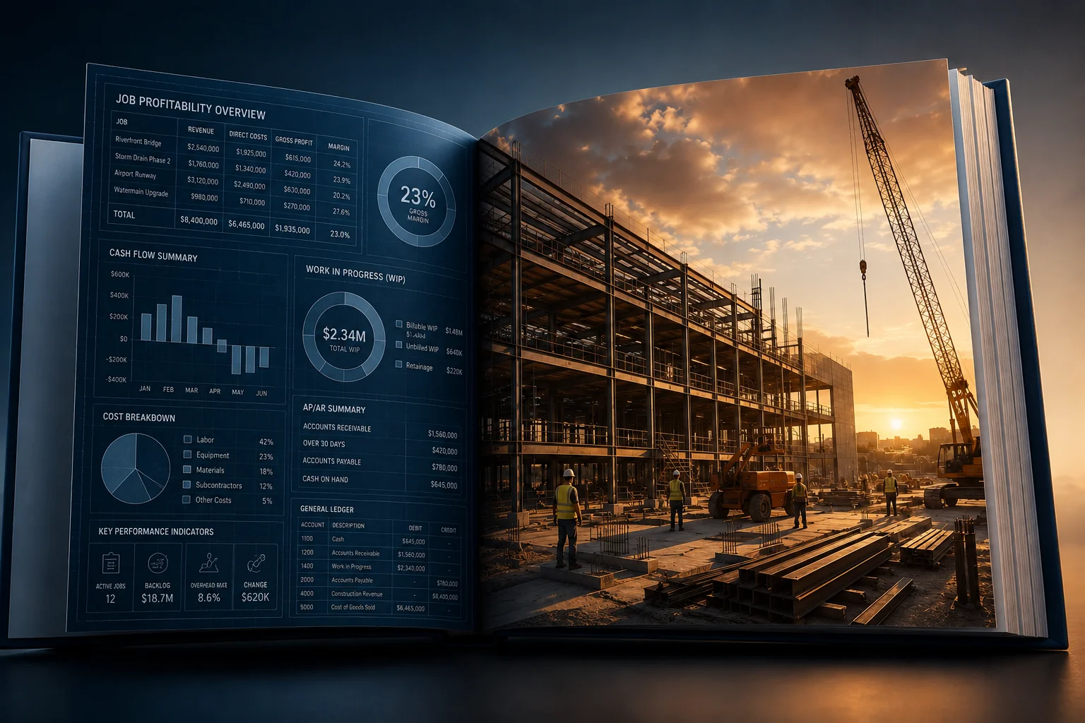 Builder and financial advisor reviewing a project
